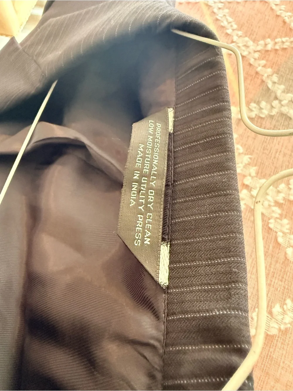 Perry Ellis Black Pinstripe Single-Breasted Suit Jacket